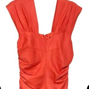 Robert Rodriguez Ruched Red Cocktail Dress 2